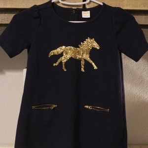 Gymboree Navy and Gold Dress Girls size 5